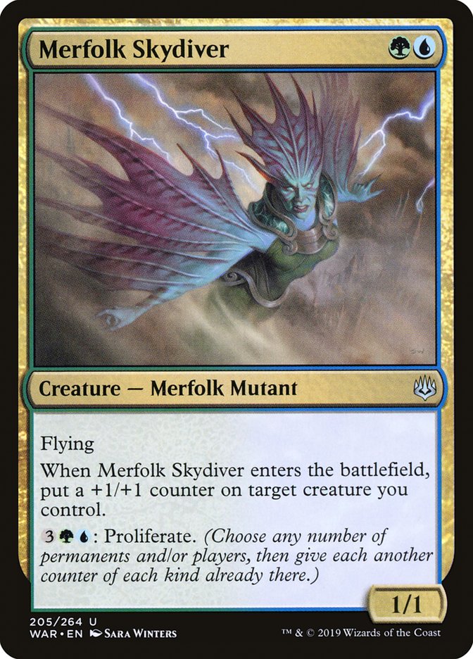 Merfolk Skydiver [War of the Spark] MTG Single Magic: The Gathering    | Red Claw Gaming