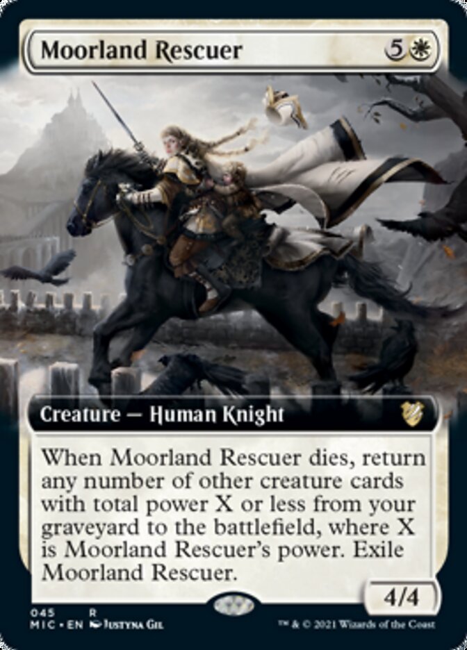 Moorland Rescuer (Extended Art) [Innistrad: Midnight Hunt Commander] MTG Single Magic: The Gathering    | Red Claw Gaming