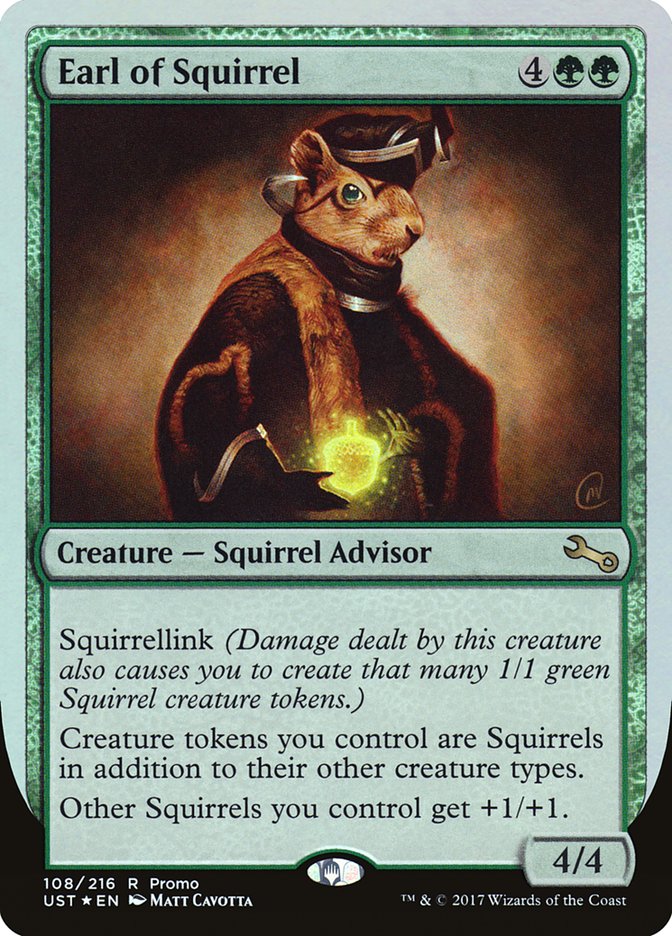 Earl of Squirrel (Draft Weekend) [Unstable Promos] MTG Single Magic: The Gathering    | Red Claw Gaming