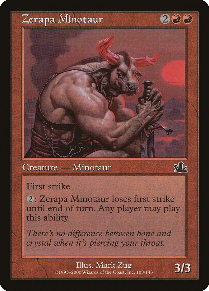 Zerapa Minotaur [Prophecy] MTG Single Magic: The Gathering    | Red Claw Gaming