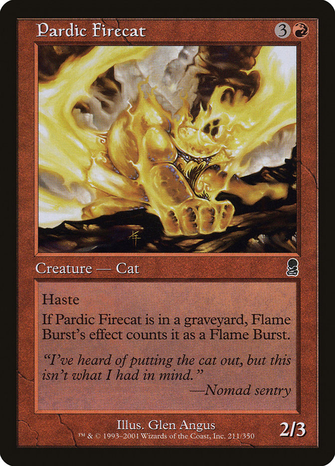 Pardic Firecat [Odyssey] MTG Single Magic: The Gathering    | Red Claw Gaming