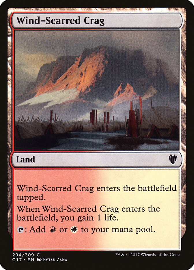 Wind-Scarred Crag [Commander 2017] MTG Single Magic: The Gathering    | Red Claw Gaming