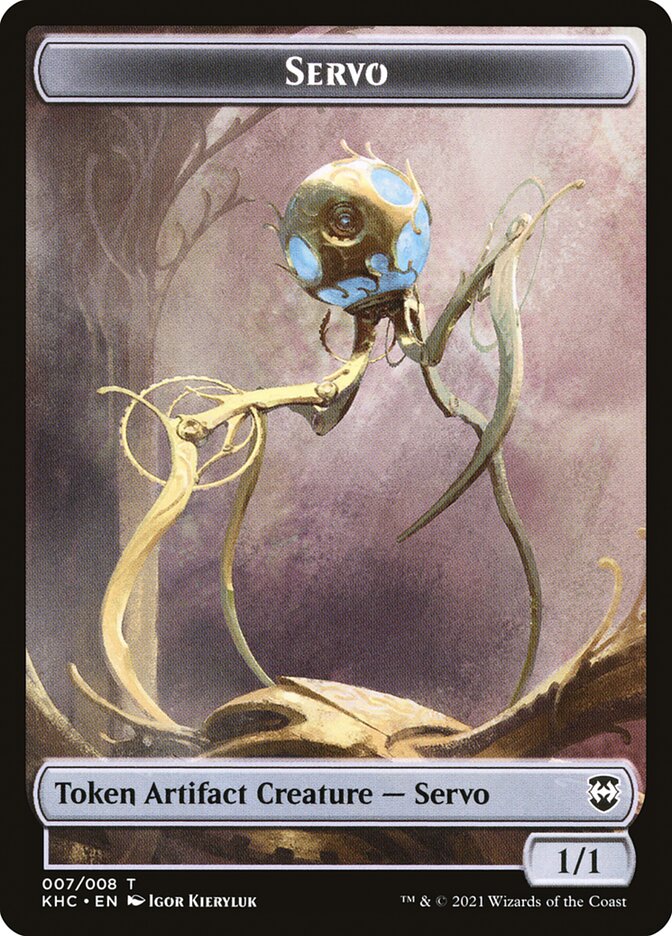 Elf Warrior // Servo Double-Sided Token [Kaldheim Commander Tokens] MTG Single Magic: The Gathering    | Red Claw Gaming