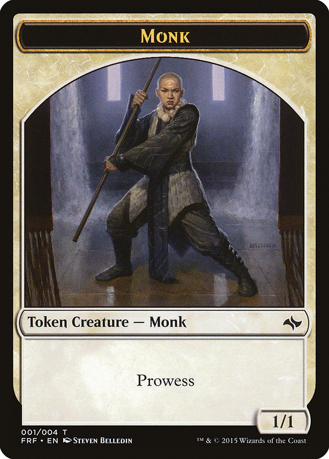 Monk Token [Fate Reforged Tokens] MTG Single Magic: The Gathering    | Red Claw Gaming