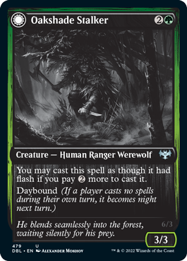 Oakshade Stalker // Moonlit Ambusher [Innistrad: Double Feature] MTG Single Magic: The Gathering    | Red Claw Gaming