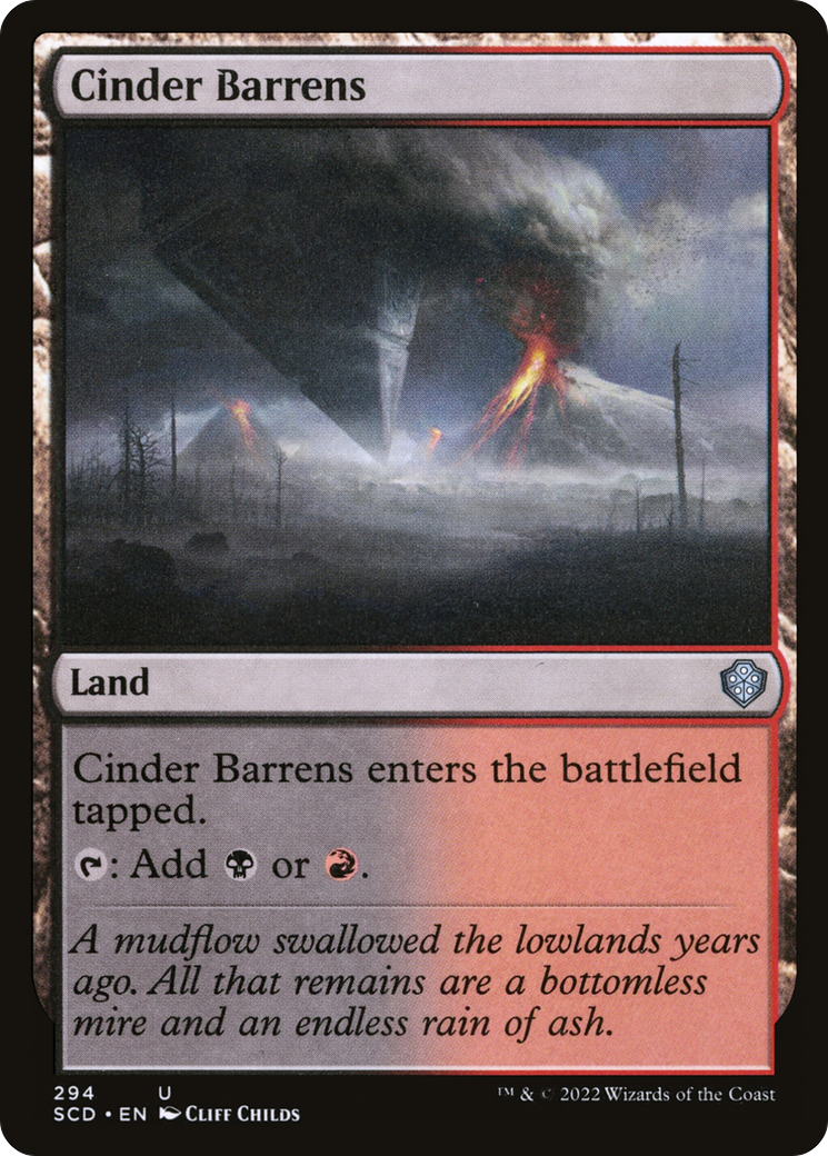 Cinder Barrens [Starter Commander Decks] MTG Single Magic: The Gathering    | Red Claw Gaming