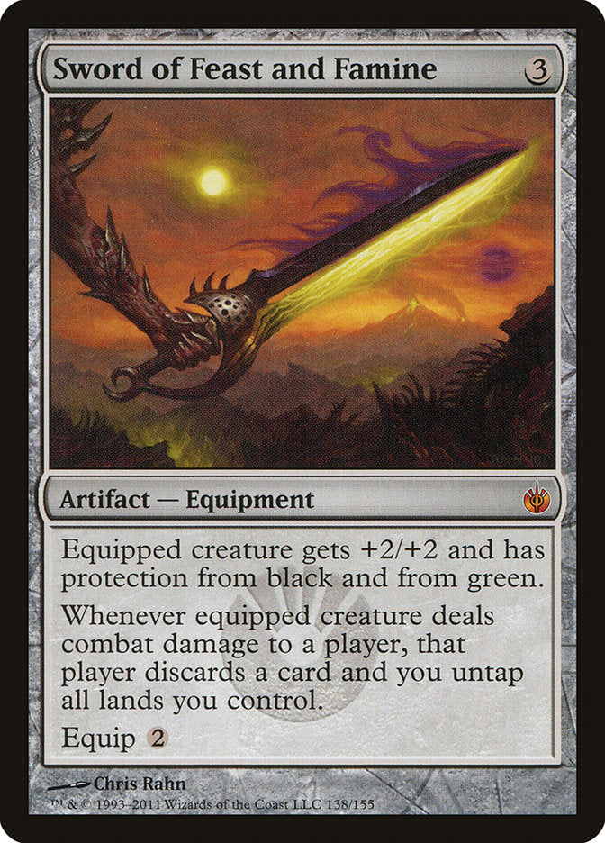 Sword of Feast and Famine [Mirrodin Besieged] MTG Single Magic: The Gathering    | Red Claw Gaming