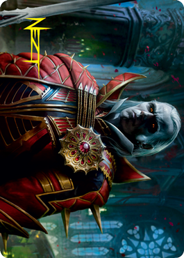 Edgar, Charmed Groom 2 Art Card (Gold-Stamped Signature) [Innistrad: Crimson Vow Art Series] MTG Single Magic: The Gathering    | Red Claw Gaming