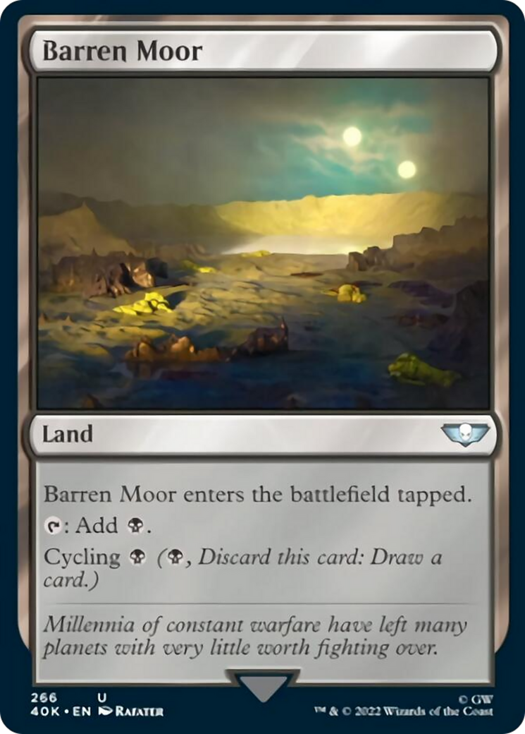 Barren Moor (Surge Foil) [Warhammer 40,000] MTG Single Magic: The Gathering    | Red Claw Gaming