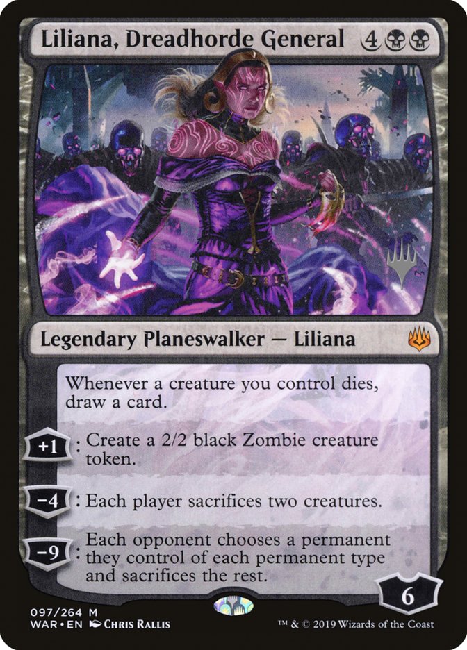Liliana, Dreadhorde General (Promo Pack) [War of the Spark Promos] MTG Single Magic: The Gathering    | Red Claw Gaming