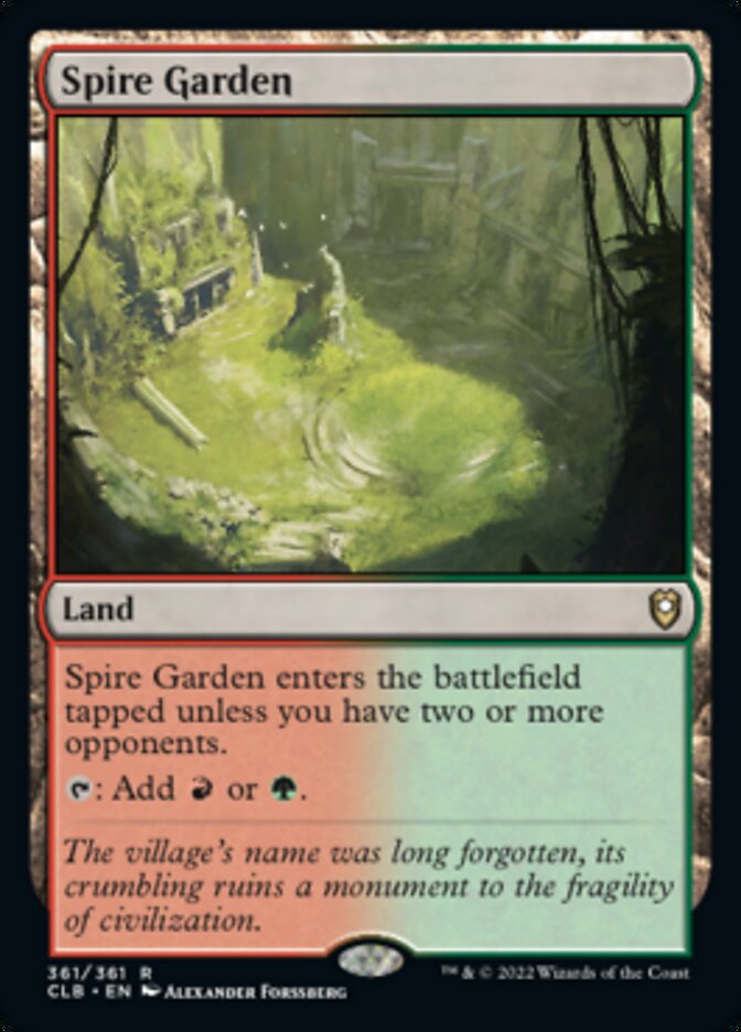 Spire Garden [Commander Legends: Battle for Baldur's Gate] MTG Single Magic: The Gathering    | Red Claw Gaming
