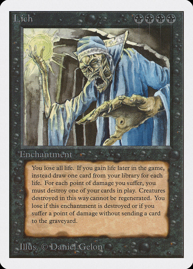 Lich [Unlimited Edition] MTG Single Magic: The Gathering    | Red Claw Gaming