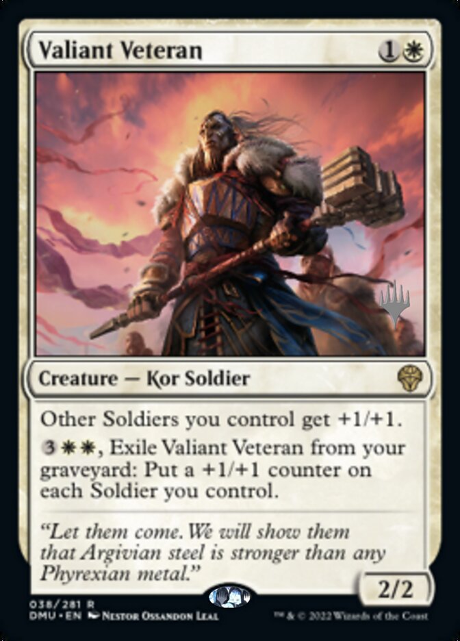 Valiant Veteran (Promo Pack) [Dominaria United Promos] MTG Single Magic: The Gathering    | Red Claw Gaming