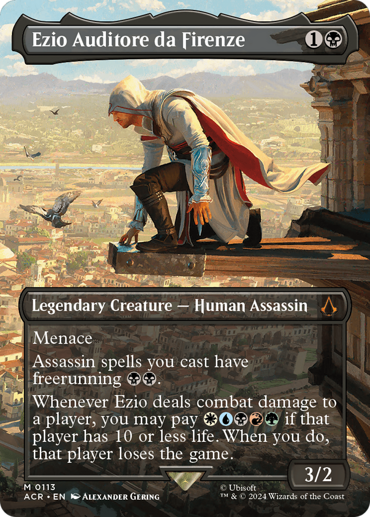 Ezio Auditore da Firenze (Borderless) [Assassin's Creed] MTG Single Magic: The Gathering    | Red Claw Gaming
