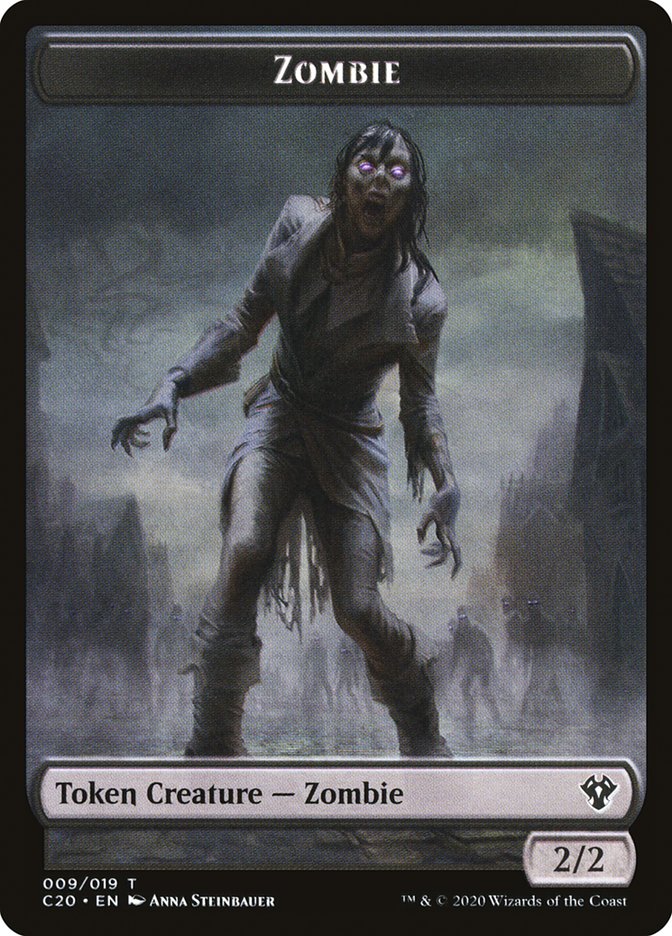 Human Soldier (005) // Zombie Double-Sided Token [Commander 2020 Tokens] MTG Single Magic: The Gathering    | Red Claw Gaming