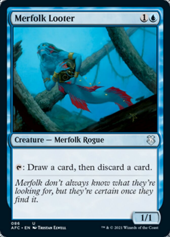 Merfolk Looter [Dungeons & Dragons: Adventures in the Forgotten Realms Commander] MTG Single Magic: The Gathering    | Red Claw Gaming