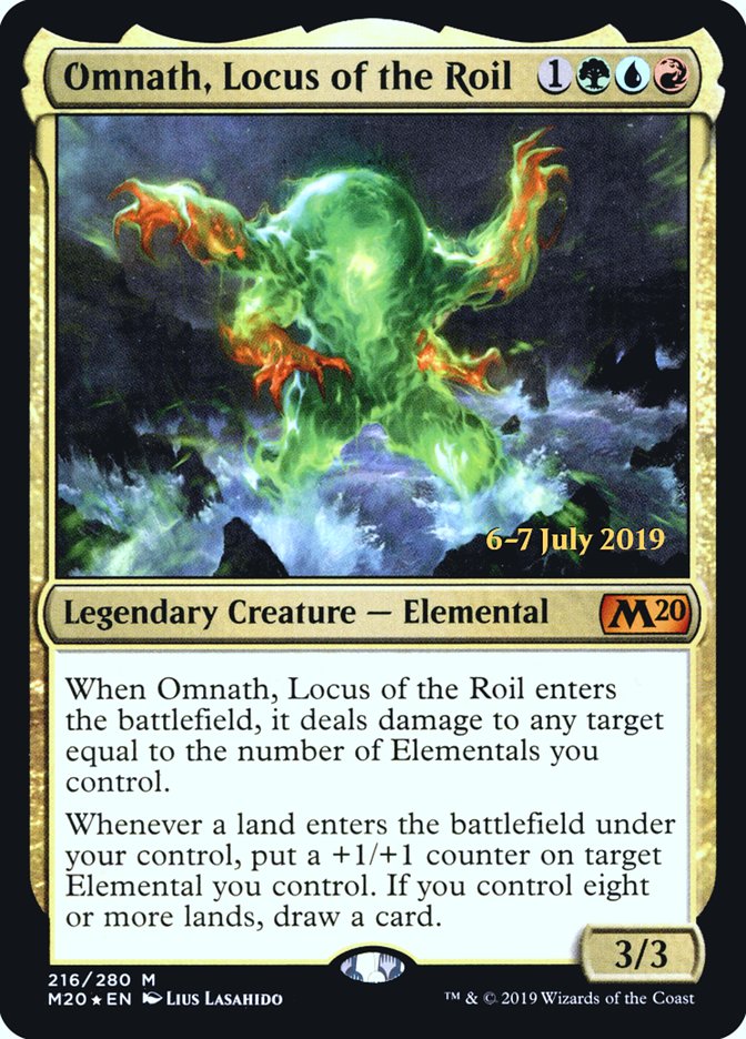 Omnath, Locus of the Roil [Core Set 2020 Prerelease Promos] MTG Single Magic: The Gathering    | Red Claw Gaming