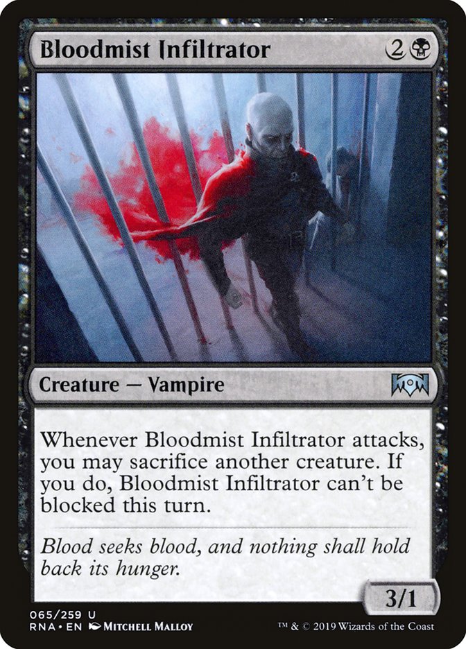 Bloodmist Infiltrator [Ravnica Allegiance] MTG Single Magic: The Gathering    | Red Claw Gaming