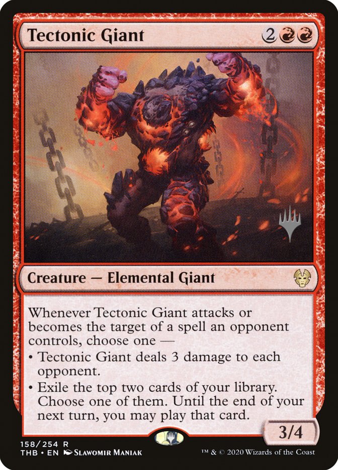 Tectonic Giant (Promo Pack) [Theros Beyond Death Promos] MTG Single Magic: The Gathering    | Red Claw Gaming
