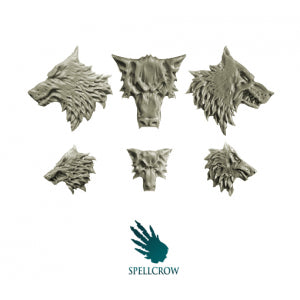 Wolf Heads Icons Minatures Spellcrow    | Red Claw Gaming