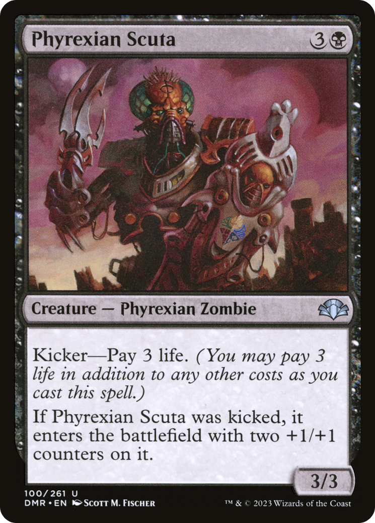 Phyrexian Scuta [Dominaria Remastered] MTG Single Magic: The Gathering    | Red Claw Gaming