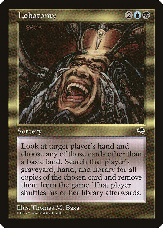 Lobotomy [Tempest] MTG Single Magic: The Gathering    | Red Claw Gaming