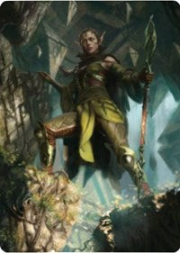 Nissa of Shadowed Boughs 1 Art Card [Zendikar Rising Art Series] MTG Single Magic: The Gathering    | Red Claw Gaming