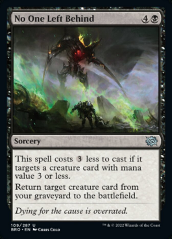 No One Left Behind [The Brothers' War] MTG Single Magic: The Gathering    | Red Claw Gaming