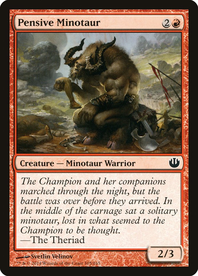 Pensive Minotaur [Journey into Nyx] MTG Single Magic: The Gathering    | Red Claw Gaming