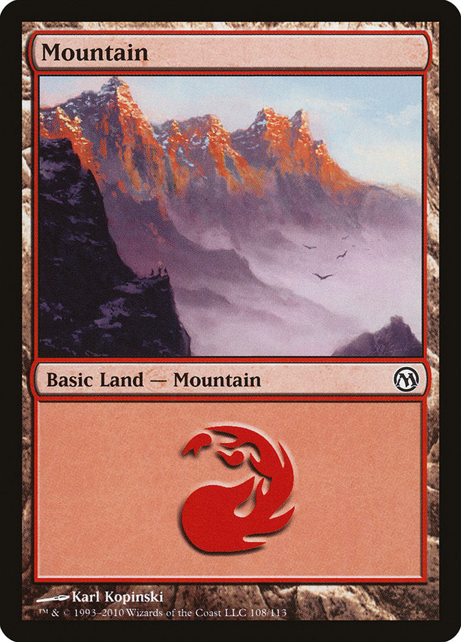 Mountain (108) [Duels of the Planeswalkers] MTG Single Magic: The Gathering    | Red Claw Gaming
