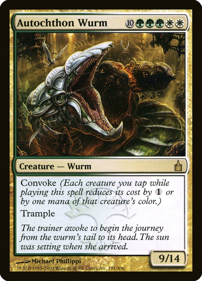 Autochthon Wurm [Ravnica: City of Guilds] MTG Single Magic: The Gathering    | Red Claw Gaming