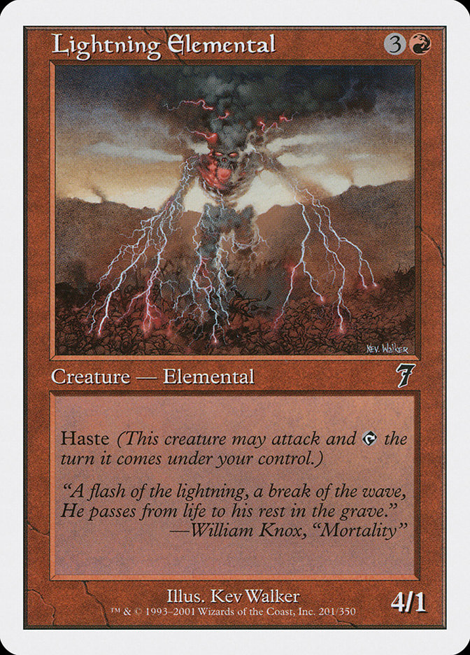 Lightning Elemental [Seventh Edition] MTG Single Magic: The Gathering    | Red Claw Gaming