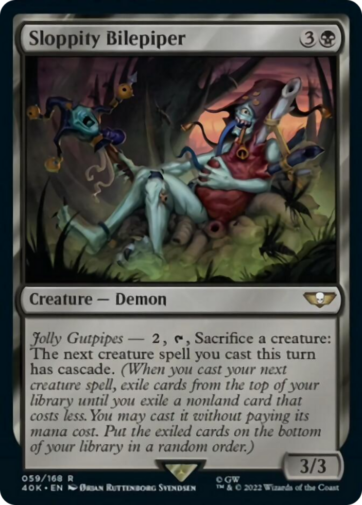 Sloppity Bilepiper (Surge Foil) [Warhammer 40,000] MTG Single Magic: The Gathering    | Red Claw Gaming