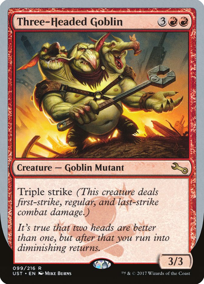 Three-Headed Goblin [Unstable] MTG Single Magic: The Gathering    | Red Claw Gaming