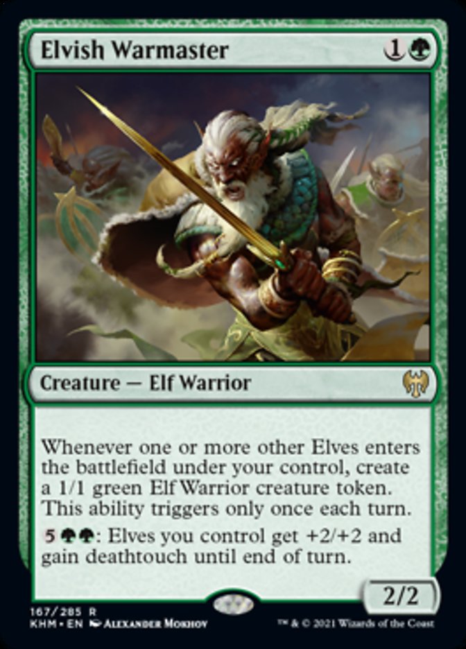 Elvish Warmaster [Kaldheim] MTG Single Magic: The Gathering    | Red Claw Gaming