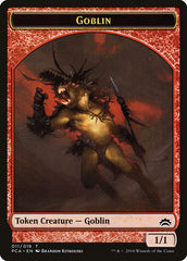 Saproling // Goblin Double-Sided Token [Planechase Anthology Tokens] MTG Single Magic: The Gathering    | Red Claw Gaming