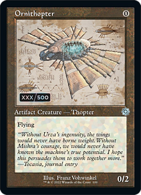 Ornithopter (Retro Schematic) (Serialized) [The Brothers' War Retro Artifacts] MTG Single Magic: The Gathering    | Red Claw Gaming