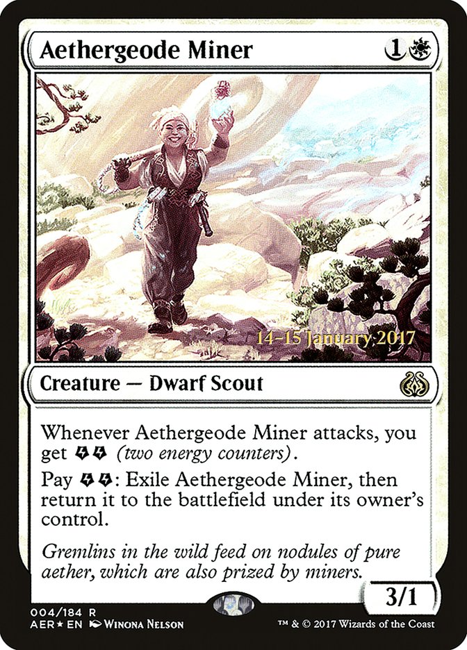Aethergeode Miner [Aether Revolt Prerelease Promos] MTG Single Magic: The Gathering    | Red Claw Gaming