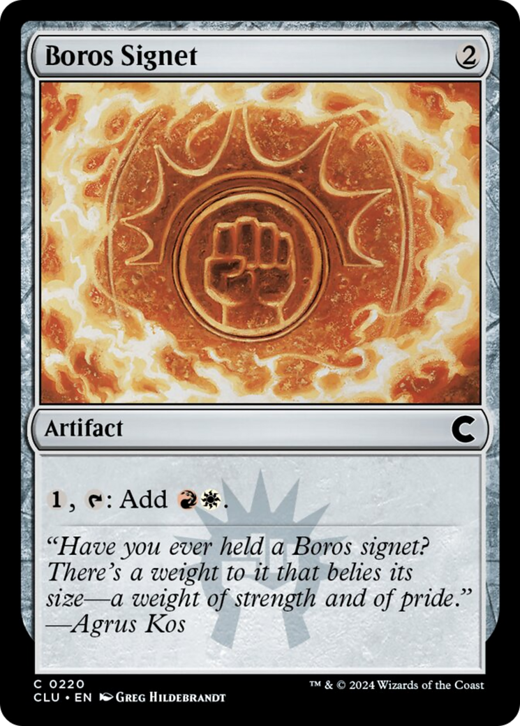 Boros Signet [Ravnica: Clue Edition] MTG Single Magic: The Gathering    | Red Claw Gaming