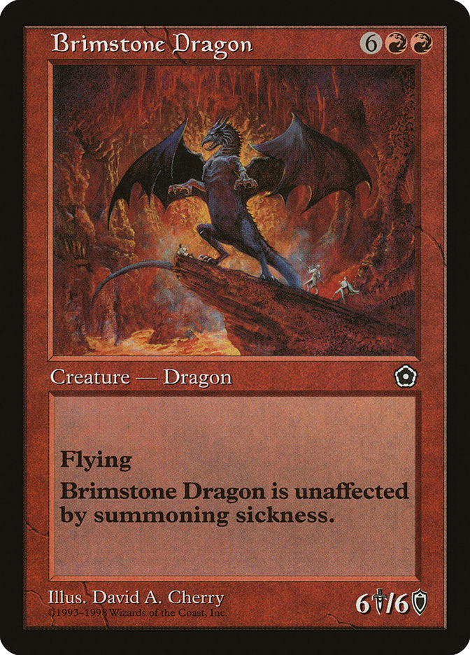 Brimstone Dragon [Portal Second Age] MTG Single Magic: The Gathering    | Red Claw Gaming
