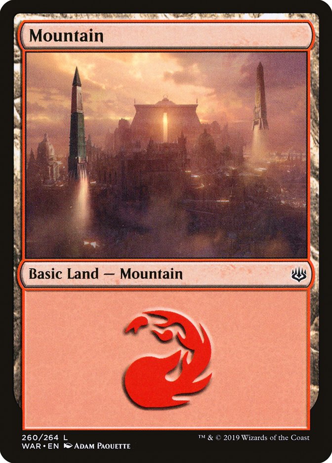 Mountain (260) [War of the Spark] MTG Single Magic: The Gathering    | Red Claw Gaming