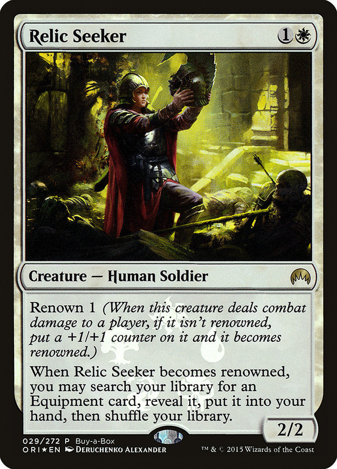 Relic Seeker (Buy-A-Box) [Magic Origins Promos] MTG Single Magic: The Gathering    | Red Claw Gaming