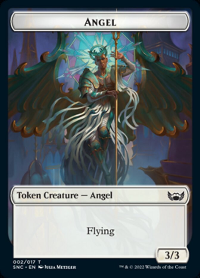 Treasure (013) // Angel Double-Sided Token [Streets of New Capenna Tokens] MTG Single Magic: The Gathering    | Red Claw Gaming