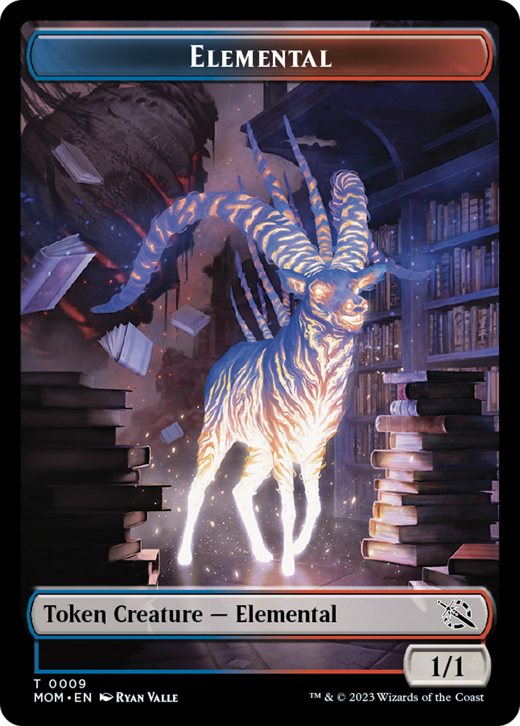 Elemental (22) // Elemental (9) Double-Sided Token [March of the Machine Commander Tokens] MTG Single Magic: The Gathering    | Red Claw Gaming