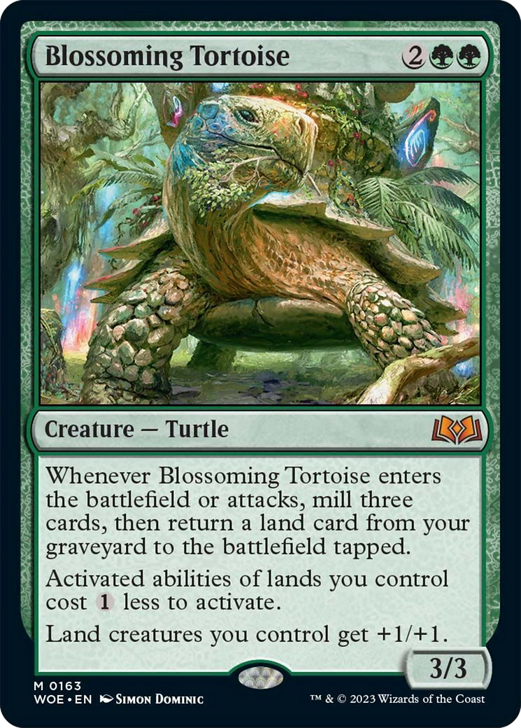 Blossoming Tortoise [Wilds of Eldraine] MTG Single Magic: The Gathering    | Red Claw Gaming