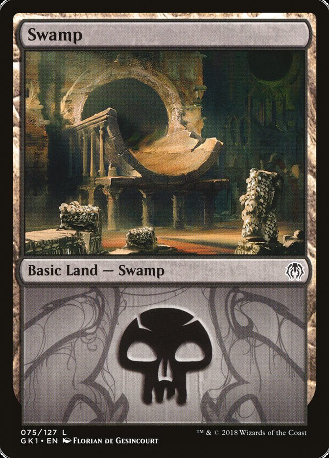 Swamp (75) [Guilds of Ravnica Guild Kit] MTG Single Magic: The Gathering    | Red Claw Gaming