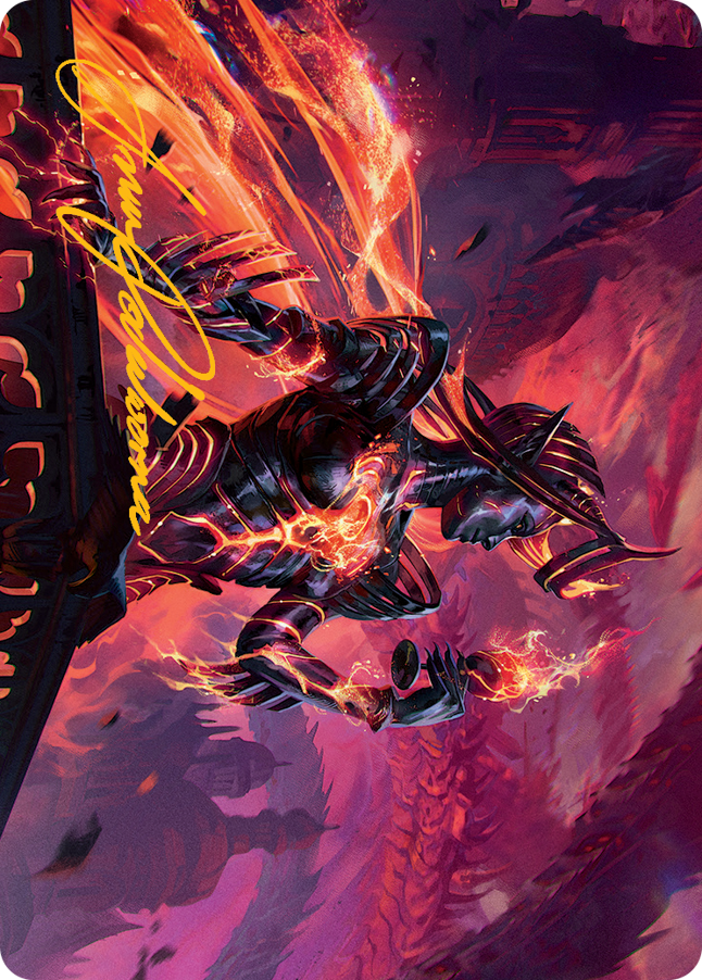 Ayara, Furnace Queen Art Card (Gold-Stamped Signature) [March of the Machine Art Series] MTG Single Magic: The Gathering    | Red Claw Gaming