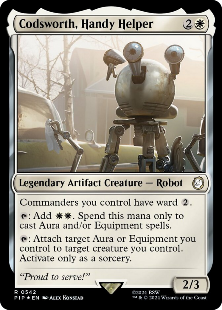 Codsworth, Handy Helper (Surge Foil) [Fallout] MTG Single Magic: The Gathering    | Red Claw Gaming
