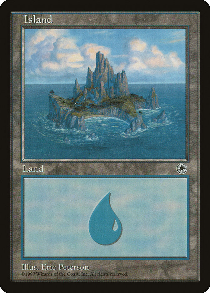 Island (Circular Bay in Center / No Waterfall) [Portal] MTG Single Magic: The Gathering    | Red Claw Gaming
