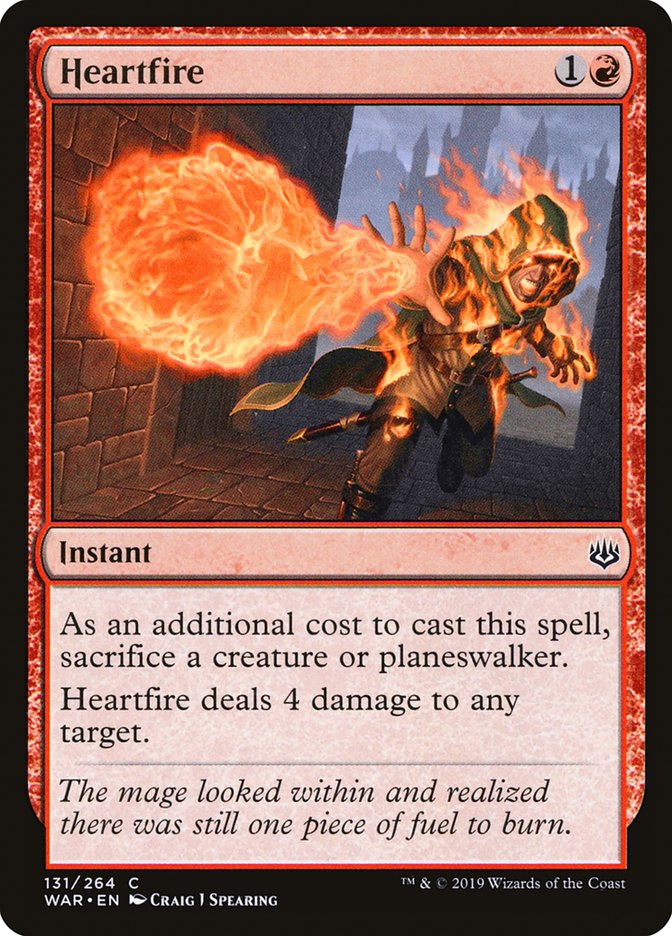 Heartfire [War of the Spark] MTG Single Magic: The Gathering    | Red Claw Gaming